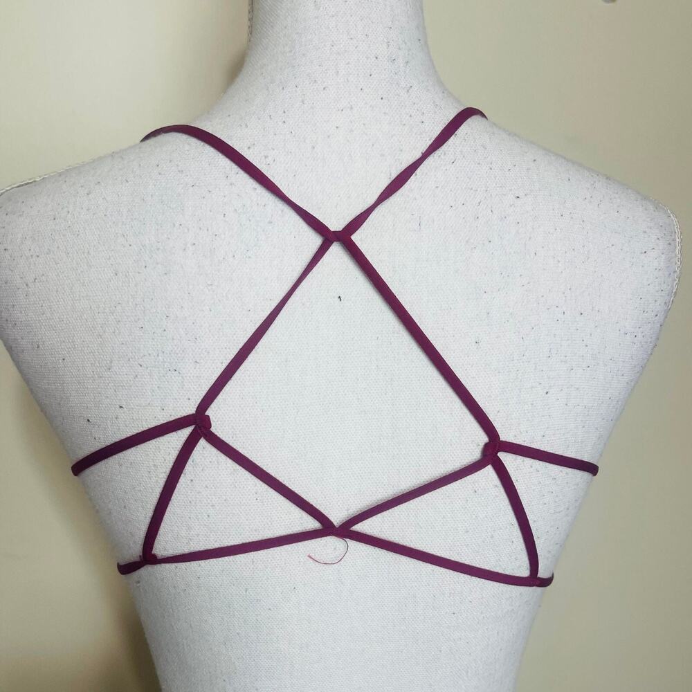 Youmita Bra For Women's Cross Back, Burgandy Free Size (Fits Small-Large) PADDED - Picture 5 of 6